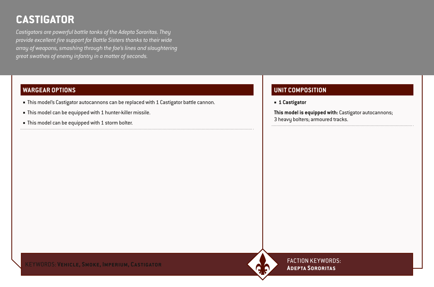 Castigator Options