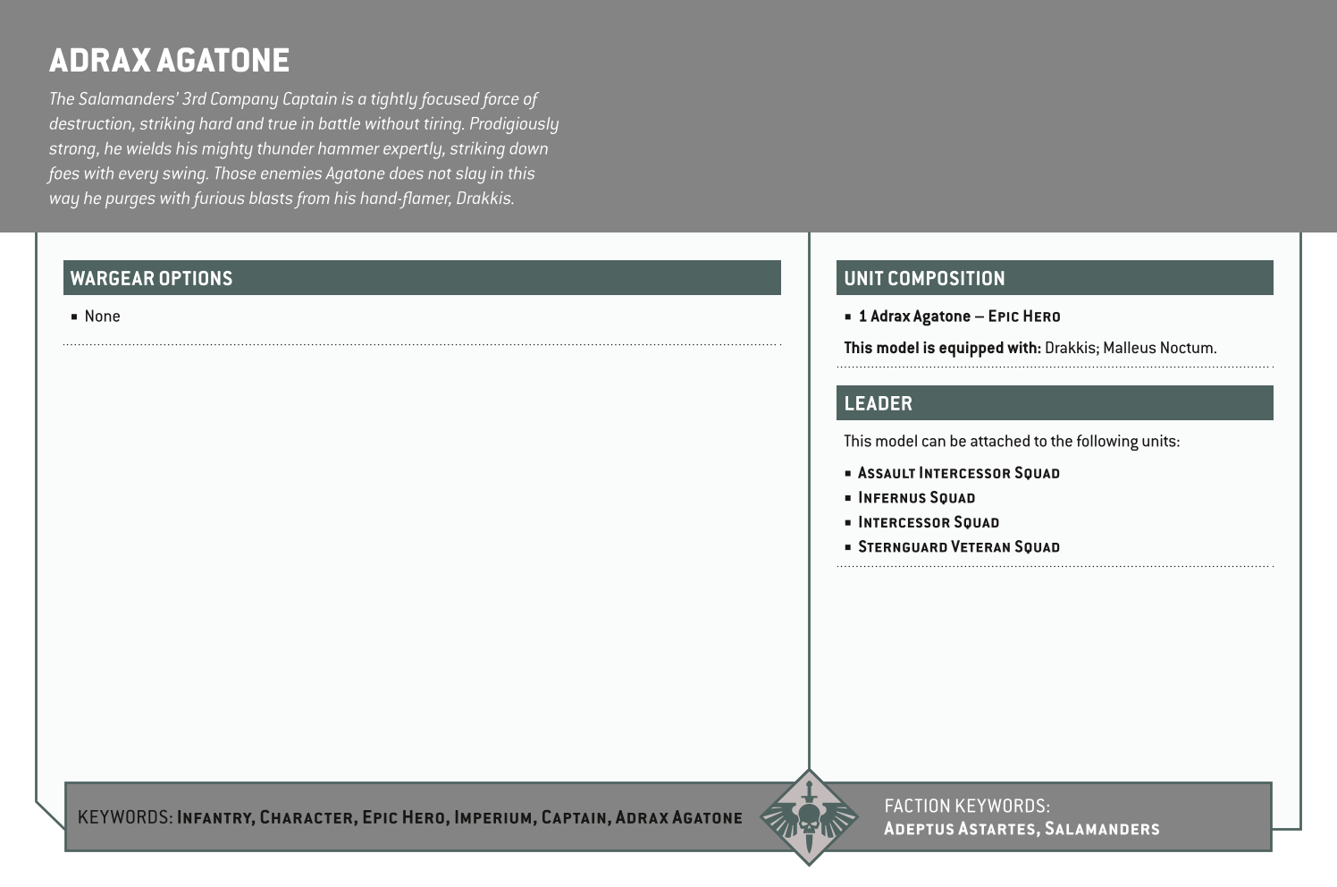 Adrax Agatone Options