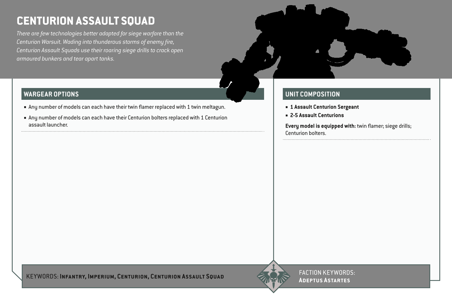 Centurion Assault Squad Options