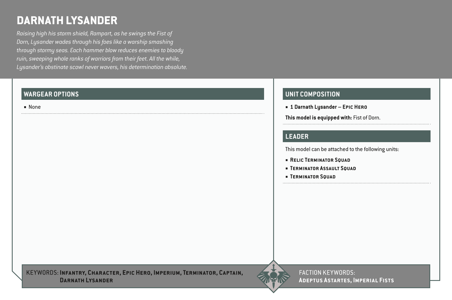 Darnath Lysander Options