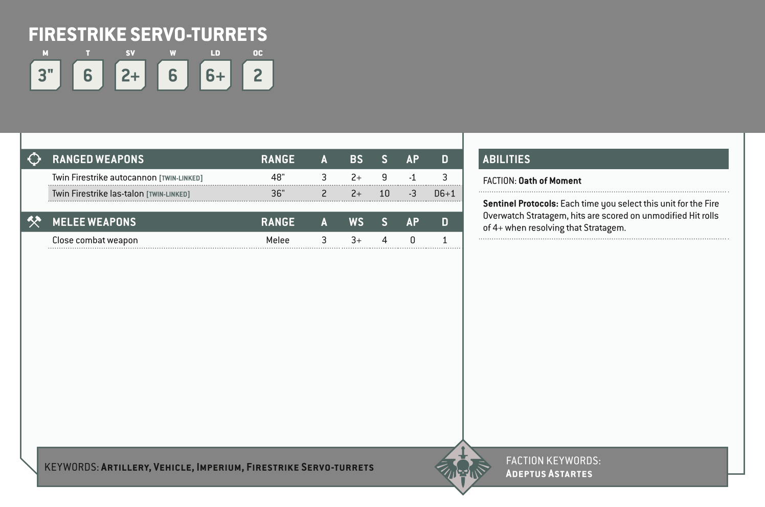 Firestrike Servo-turrets