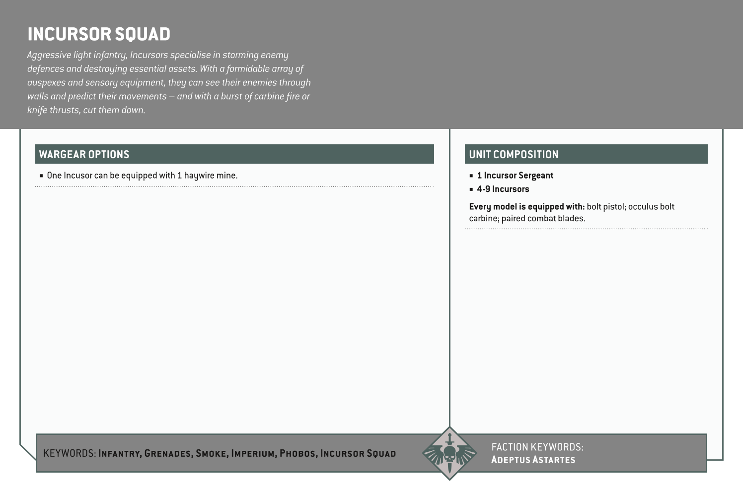 Incursor Squad Options