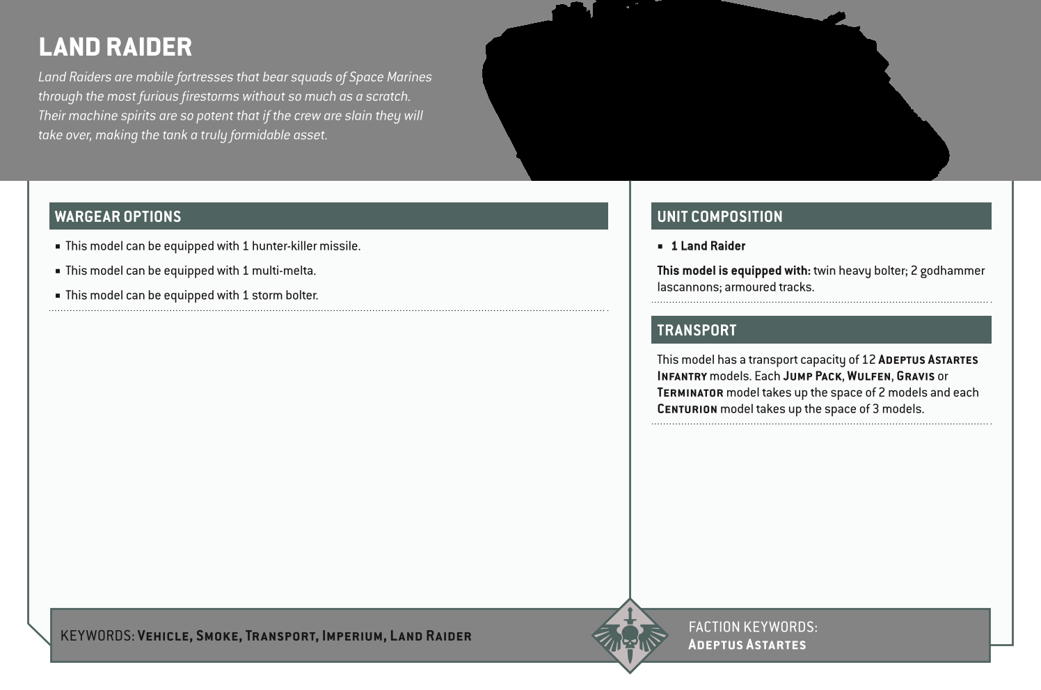 Land Raider Options