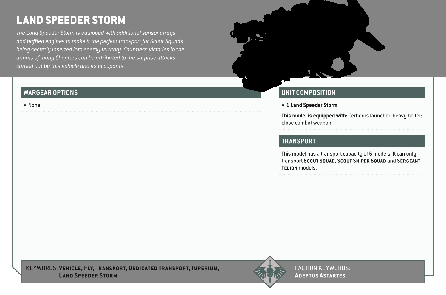 Land Speeder Storm Options