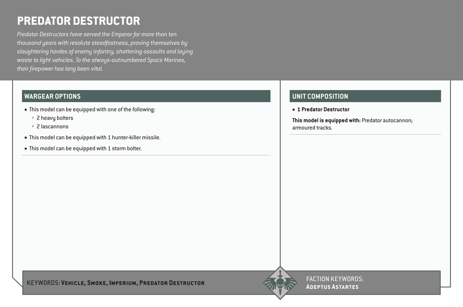 Predator Destructor Options