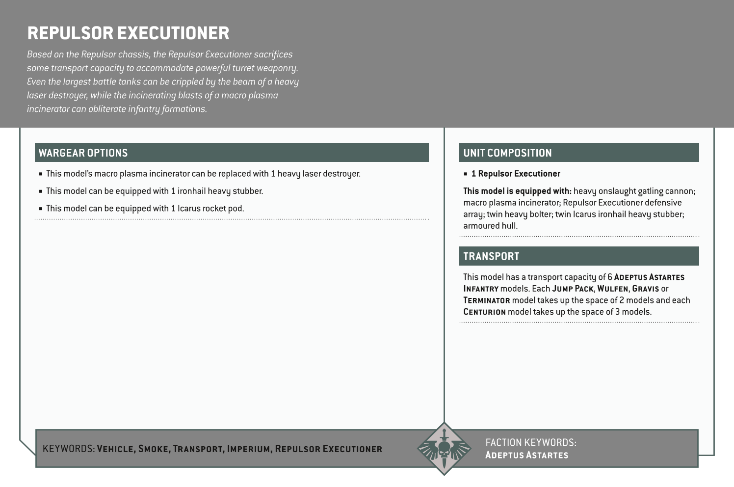 Repulsor Executioner Options