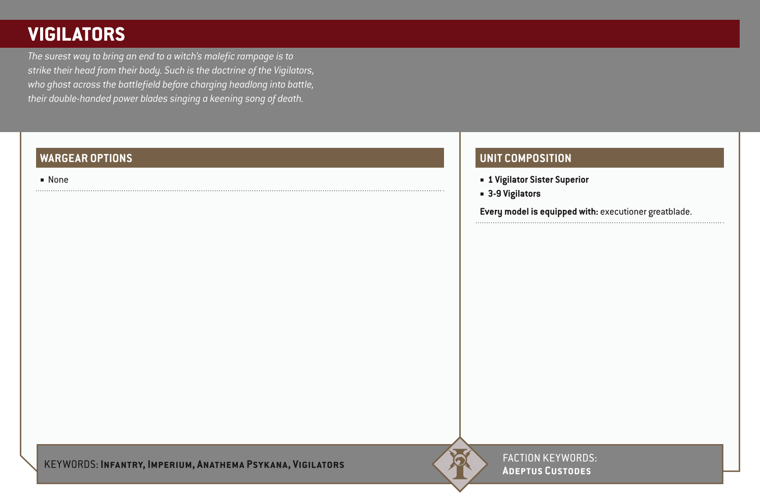 Vigilators Options