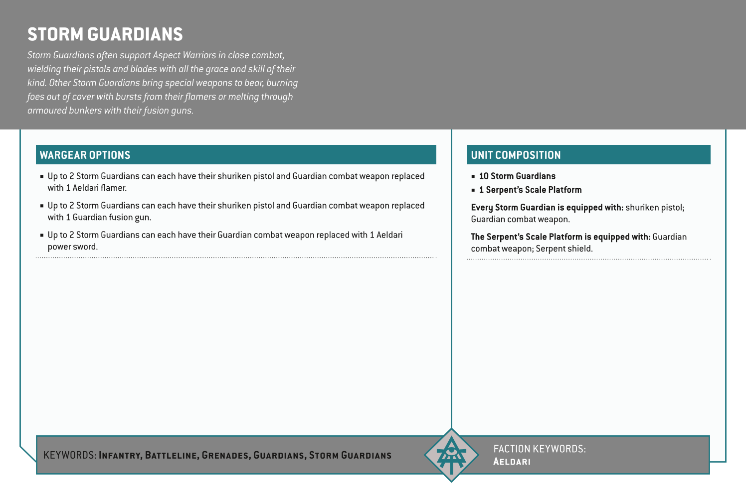 Storm Guardians Options