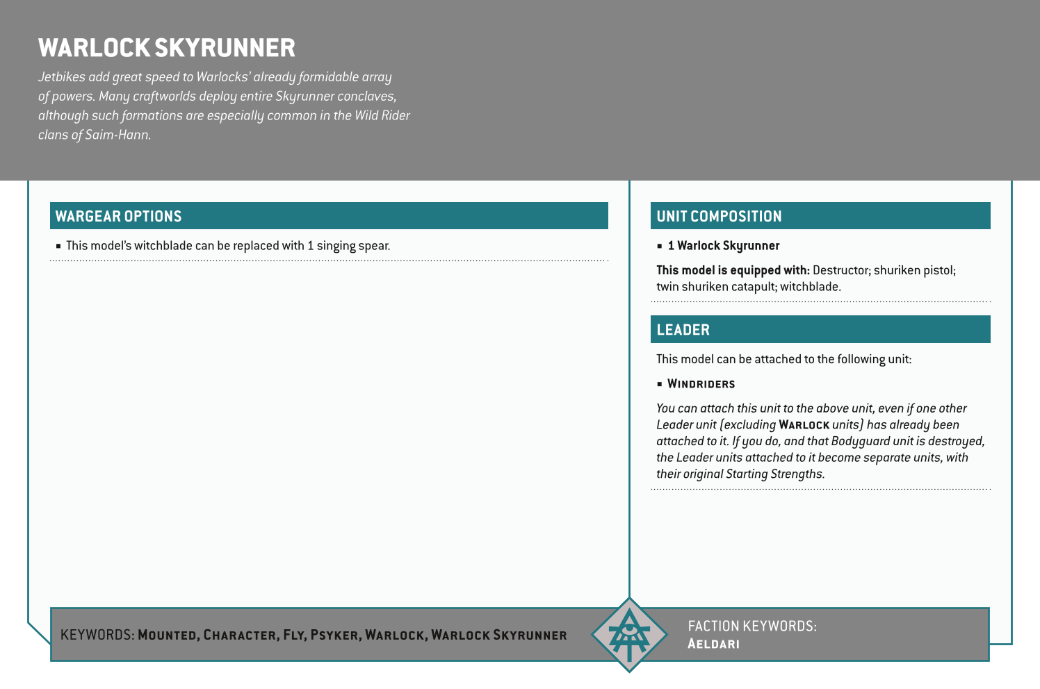 Warlock Skyrunner Options