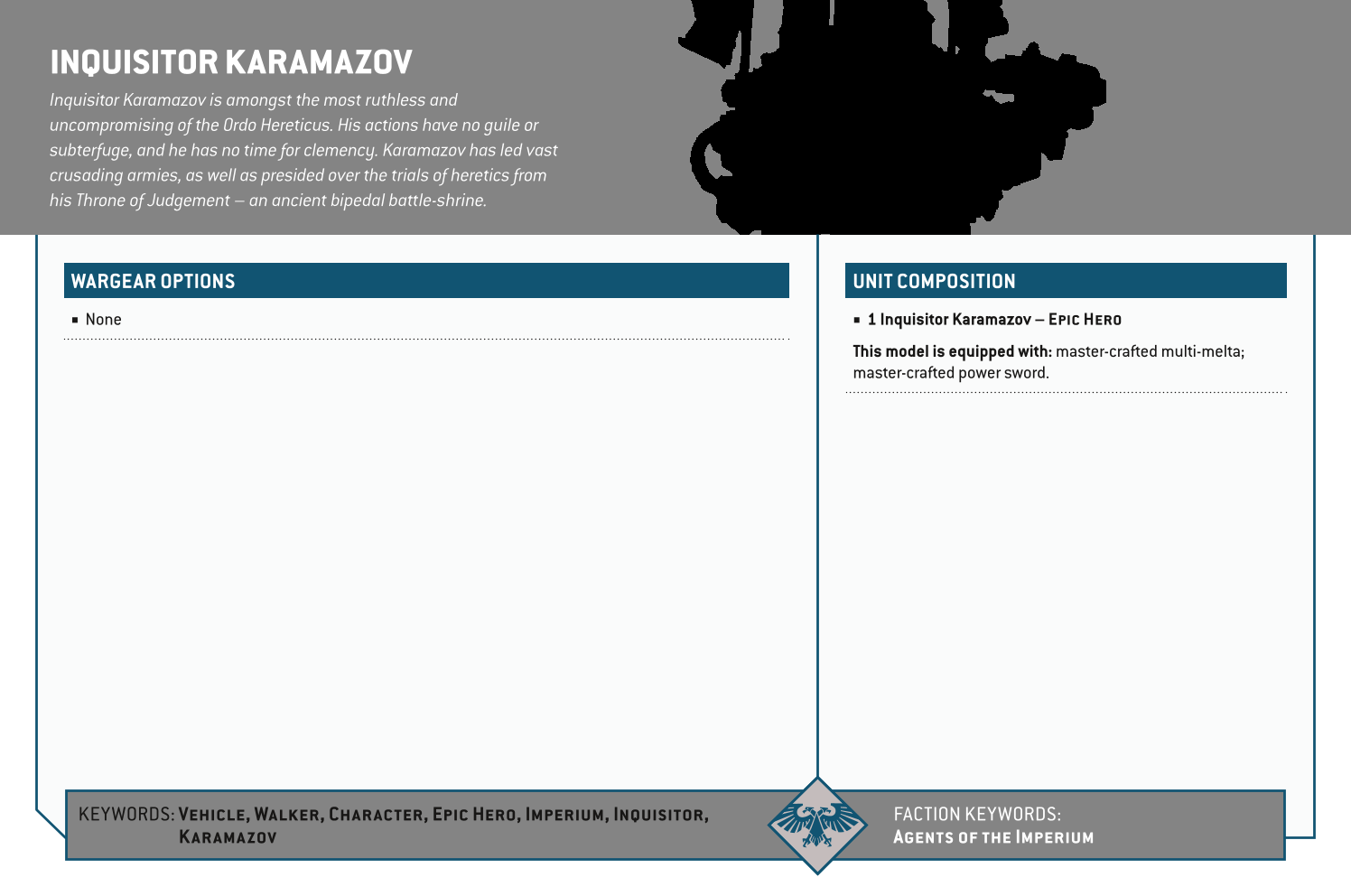 Inquisitor Karamazov Options