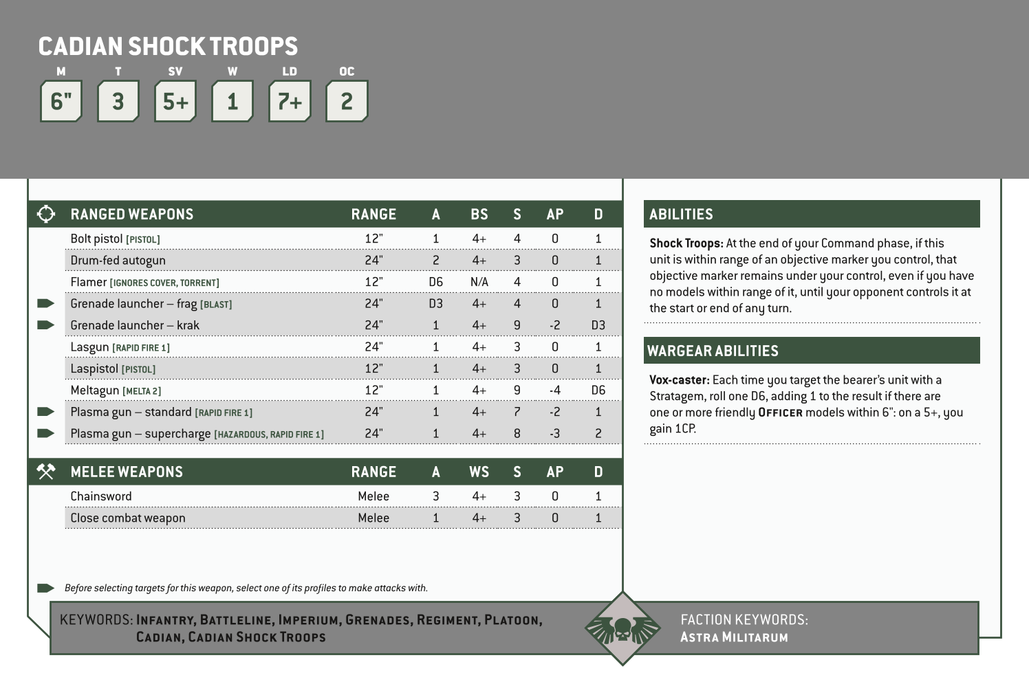 Cadian Shock Troops