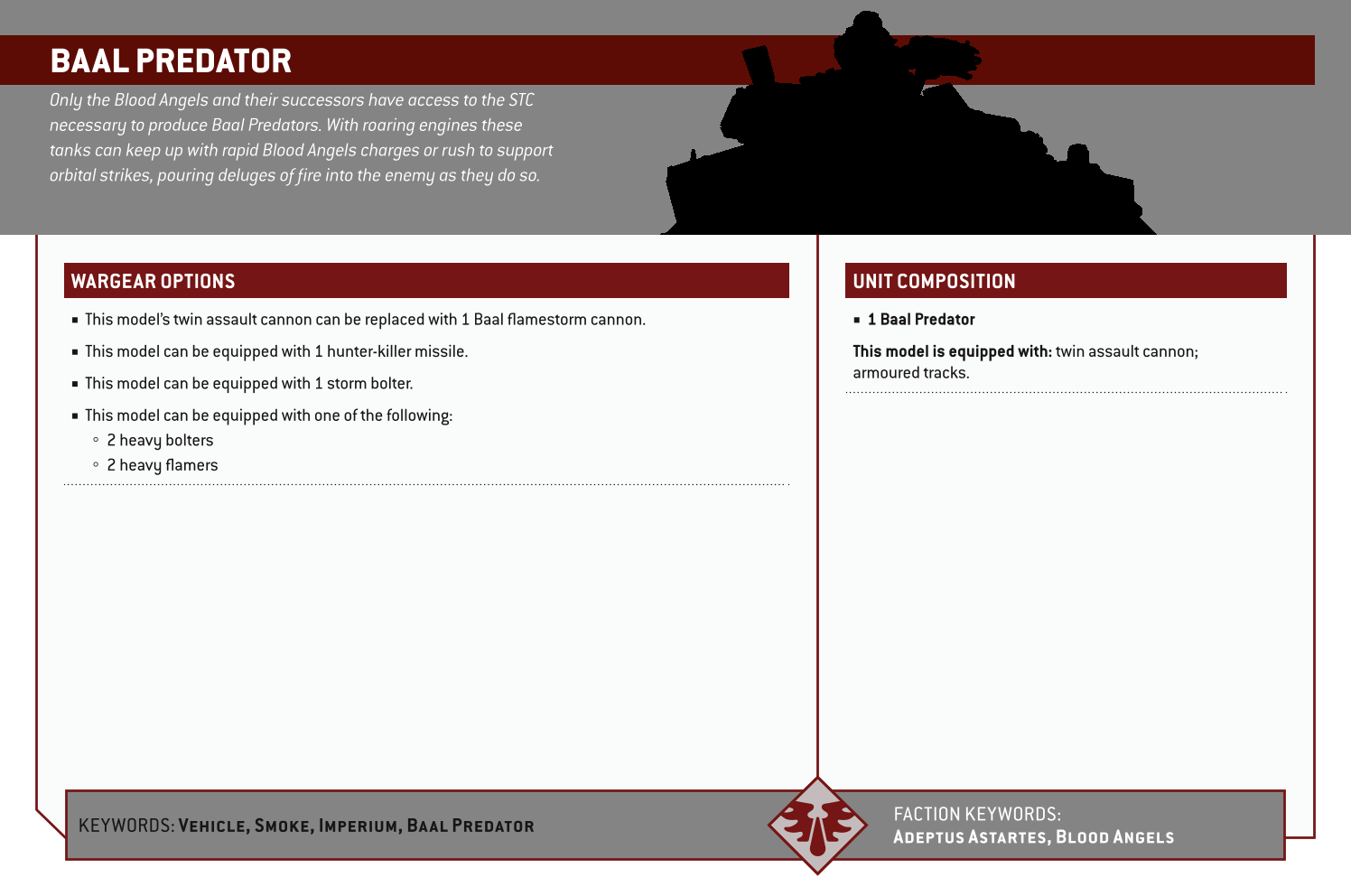 Baal Predator Options