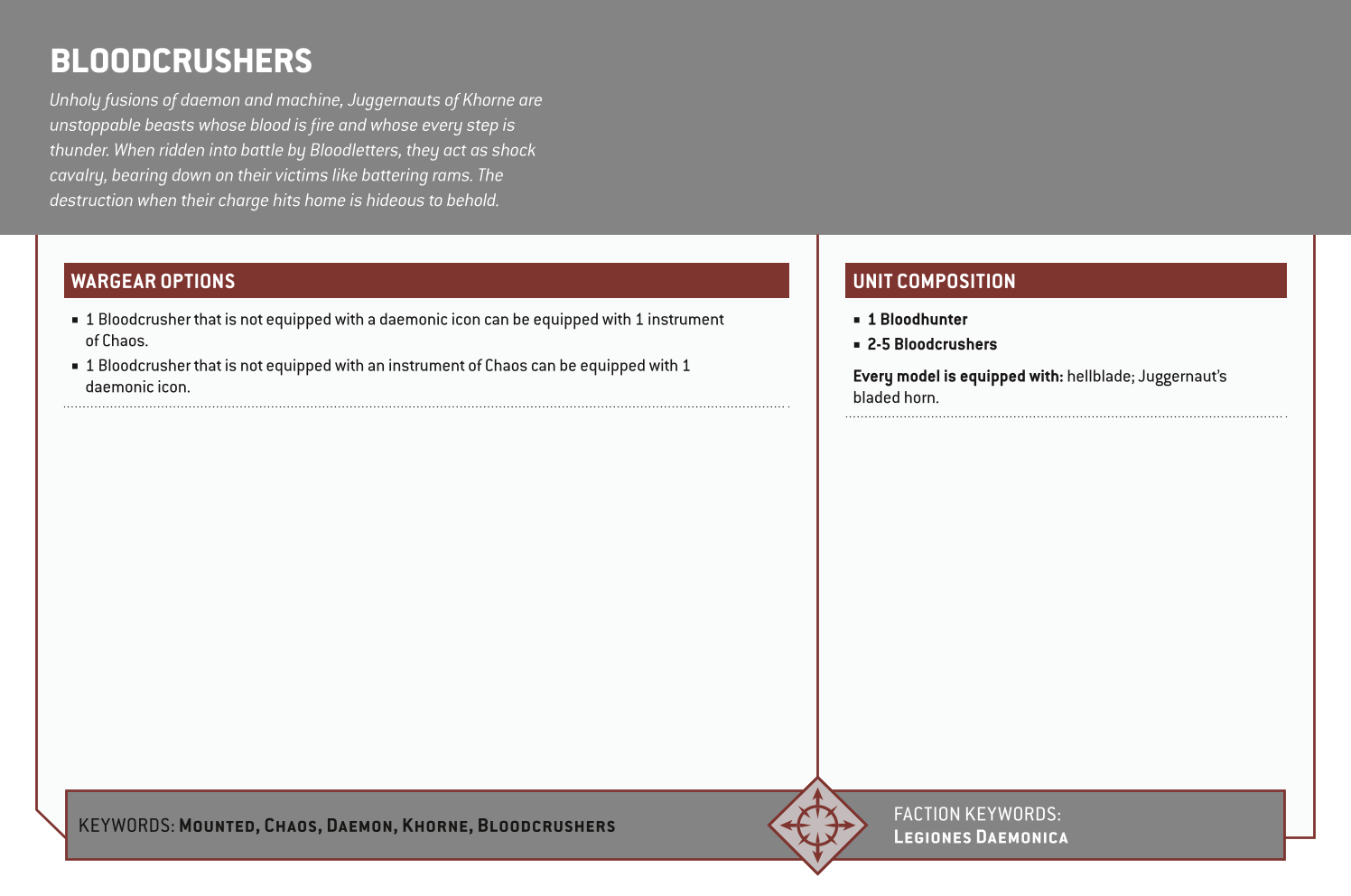 Bloodcrushers Options