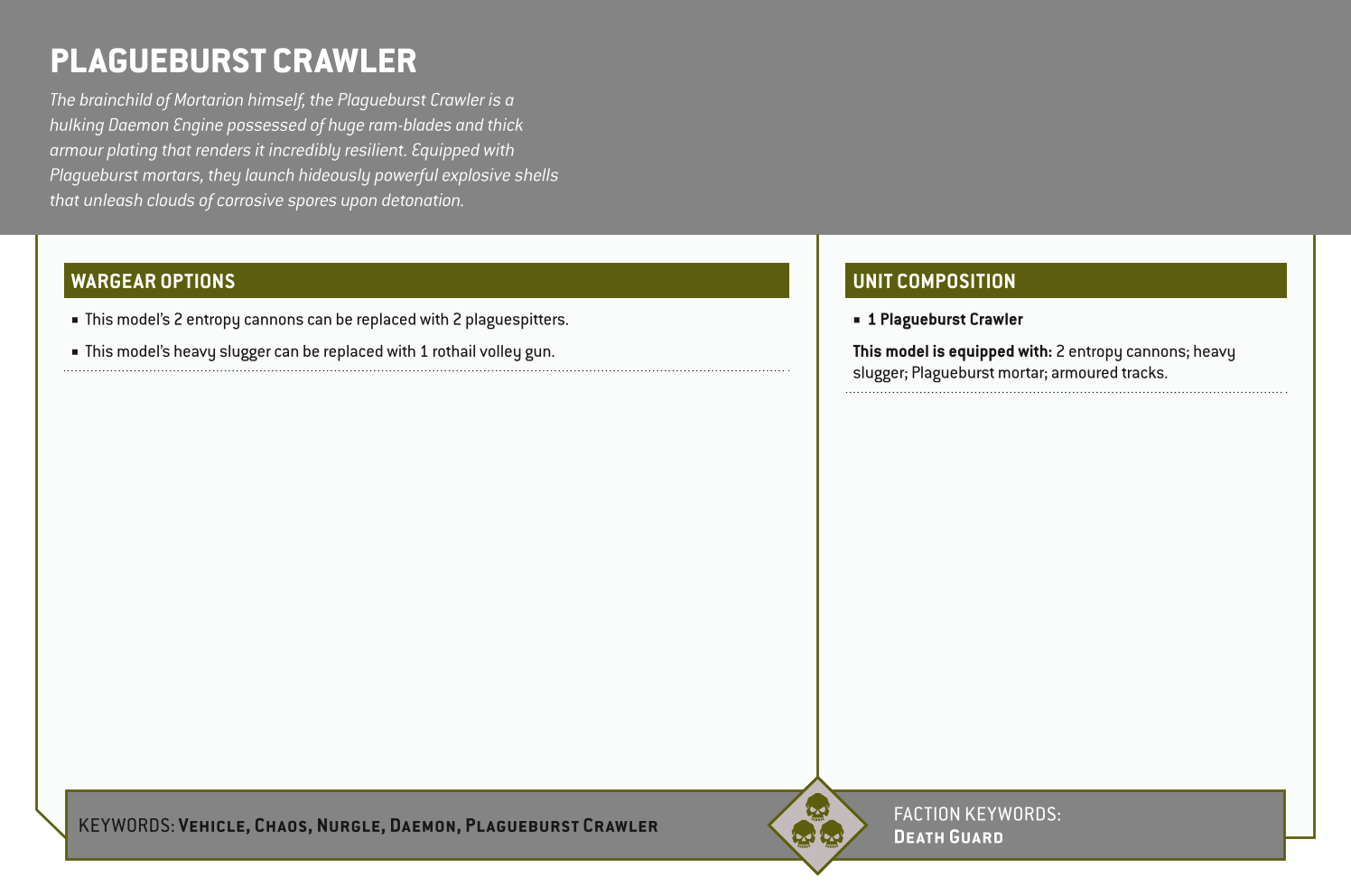 Plagueburst Crawler Options