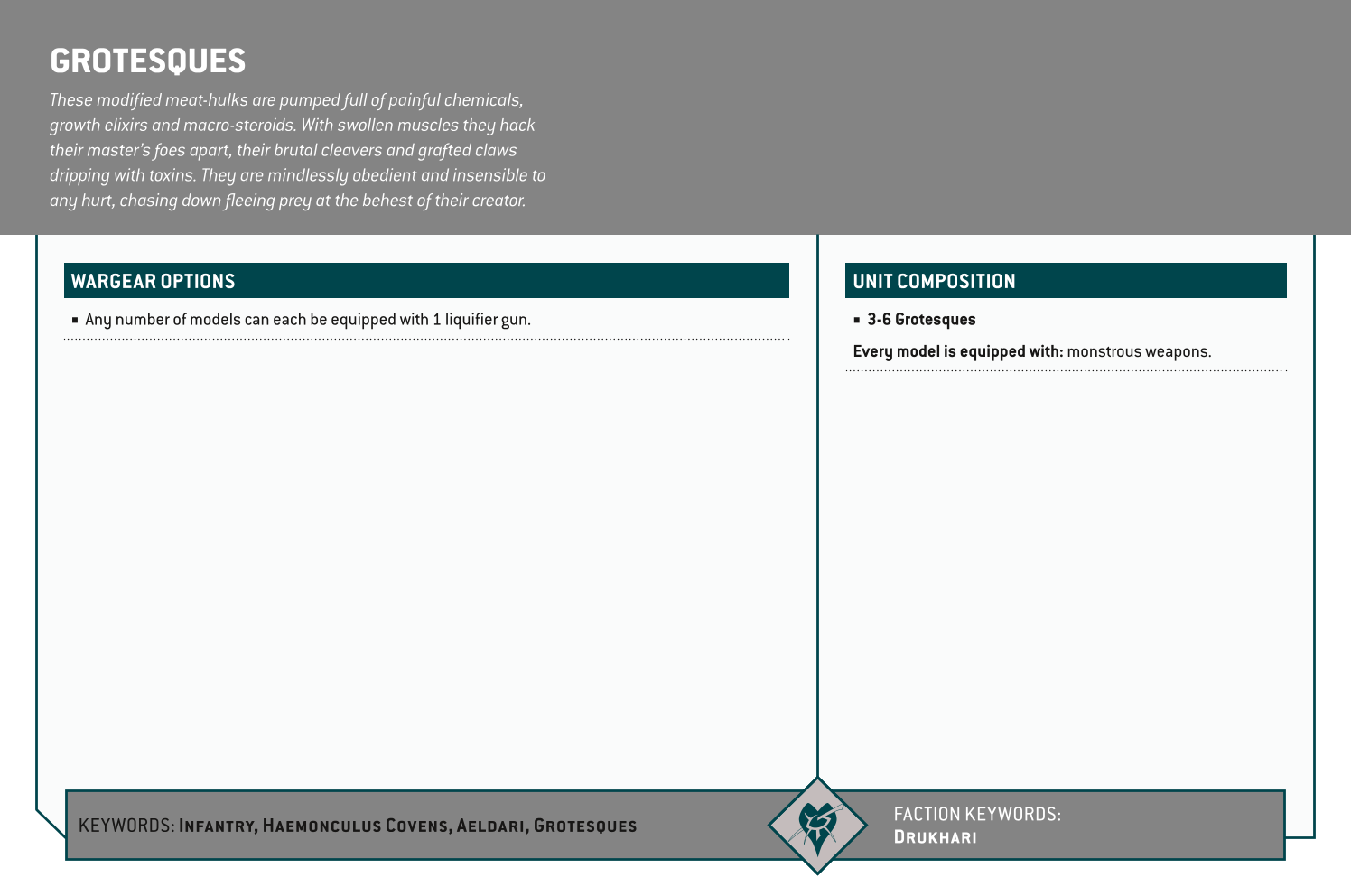 Grotesques Options