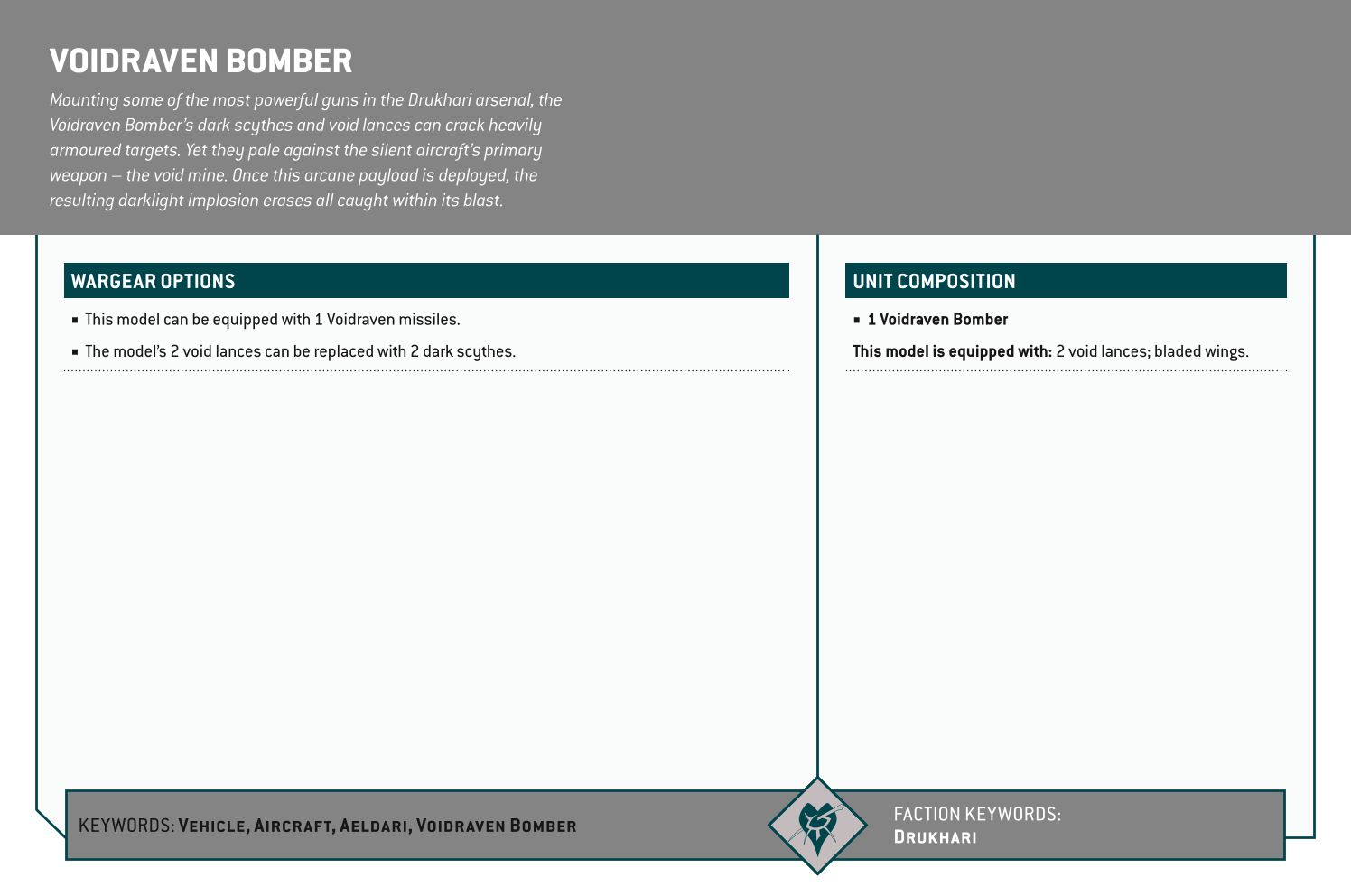 Voidraven Bomber Options