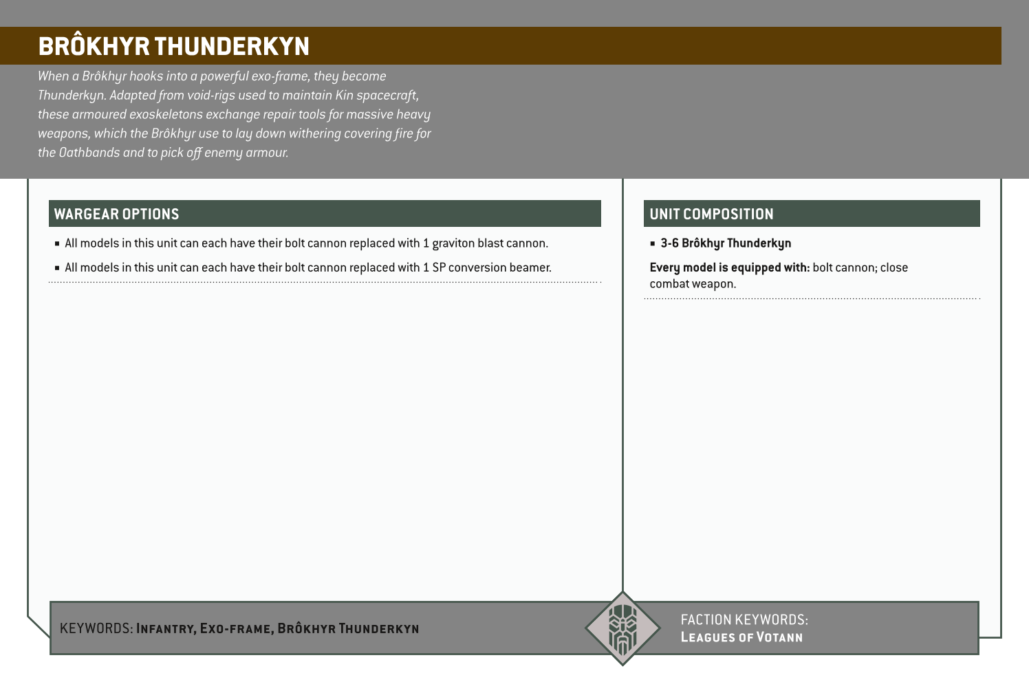 Brôkhyr Thunderkyn Options