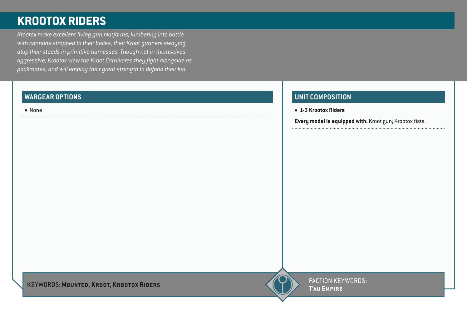 Krootox Riders Options