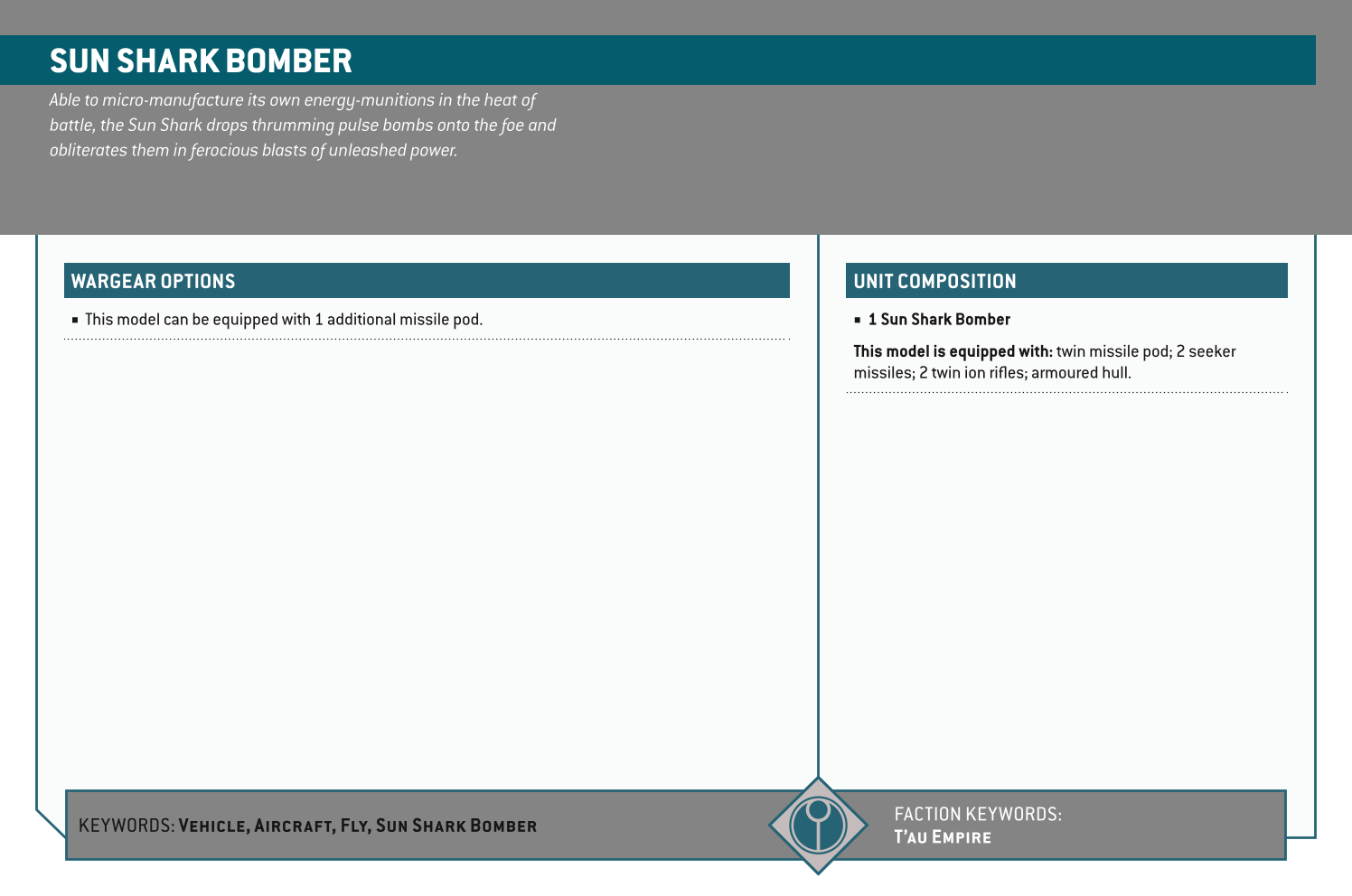 Sun Shark Bomber Options