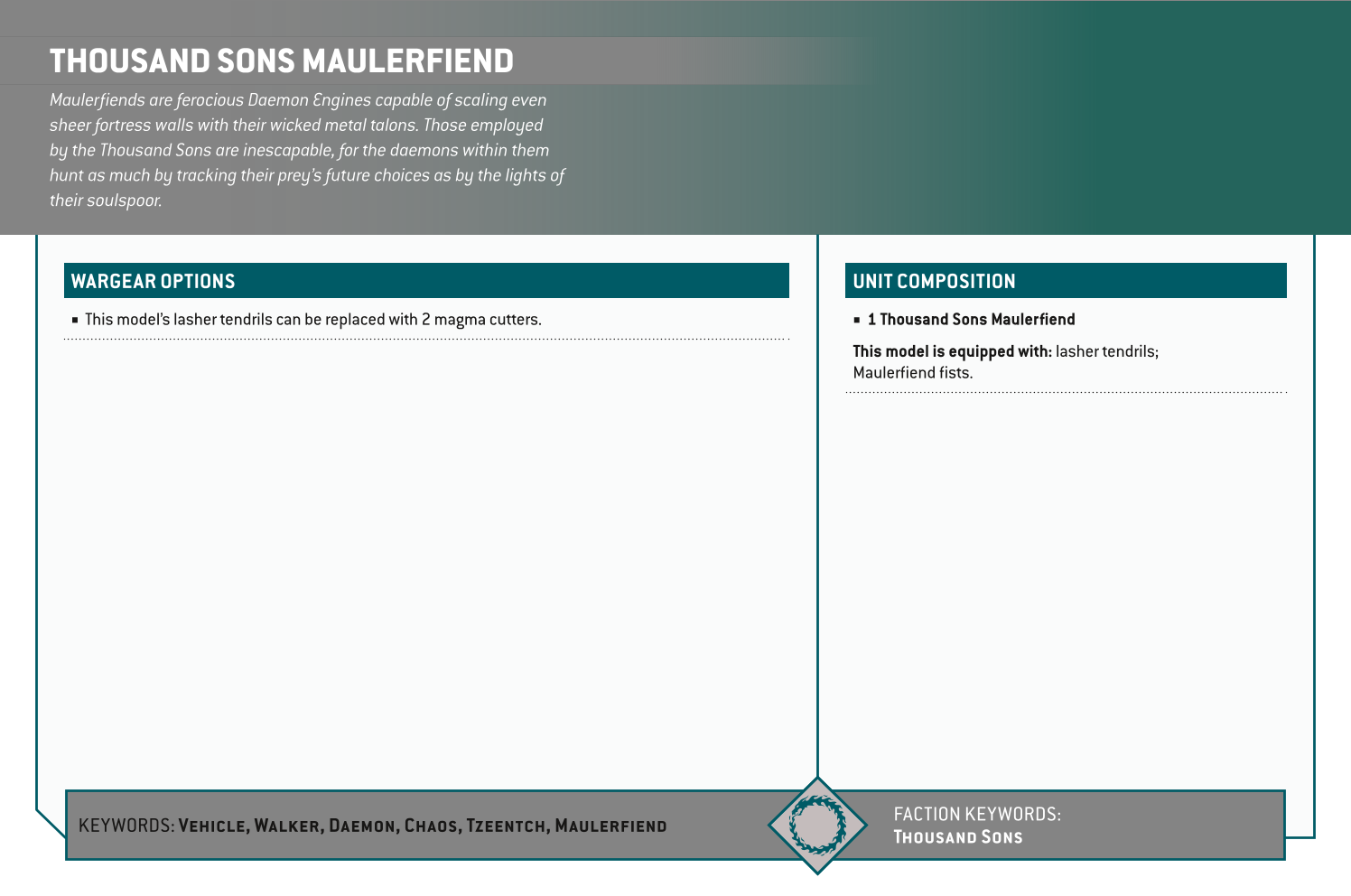 Thousand Sons Maulerfiend Options