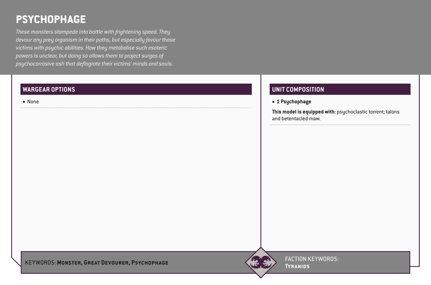 Psychophage Options